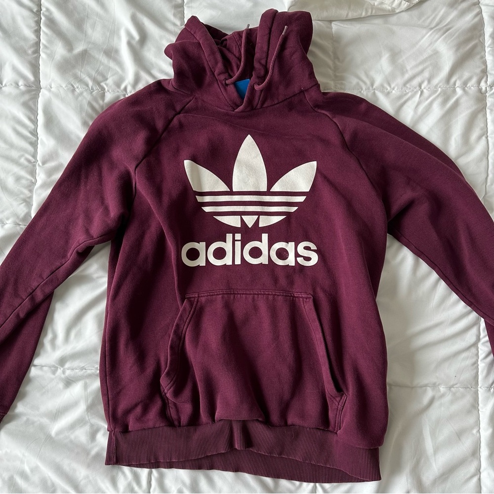 Adidas maroon hoodie